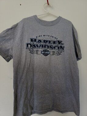 Harley Davidson T-Shirt Bruce Rossmeyer’s Daytona Beach Florida 2010 Large Gray